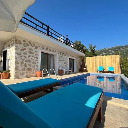 فيلة Kalkan'da Tas Mimarili, Havuzlu Villa-awz116 كاس