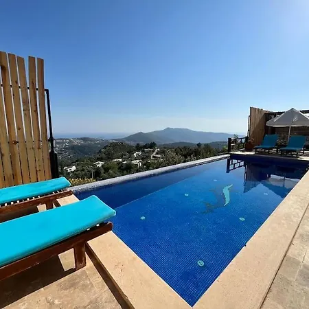 فيلة Kalkan'da Tas Mimarili, Havuzlu Villa-awz116 *