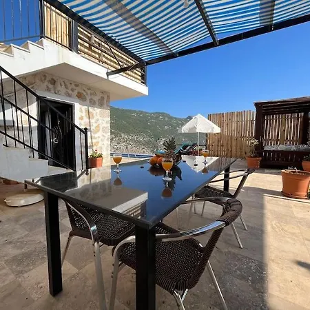 Villa Kalkan'da Tas Mimarili, Havuzlu Villa-awz116 *